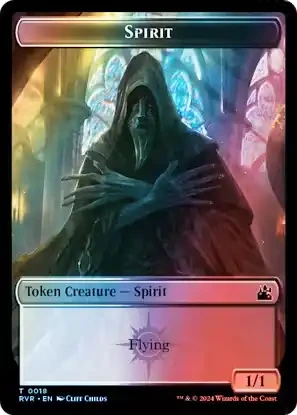 Spirit Token - White/Black - Foil